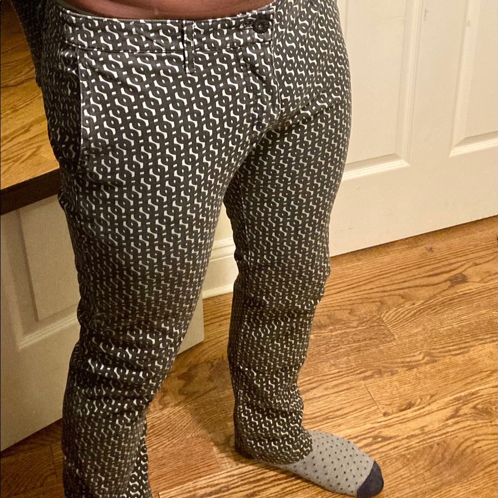 Rufskin mint-black pattern pants (30)
